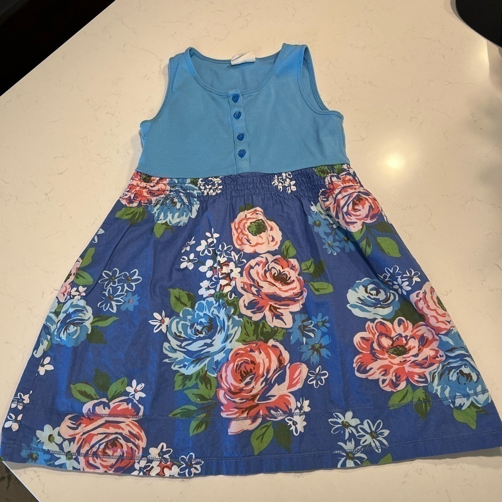 Mini Boden Tank Floral Dress size 7-8Y